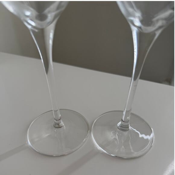 Tiffany & Co. Crystal Champagne Flutes Set of 2 Wedding Toast Anniversary NEW - Picture 3 of 4